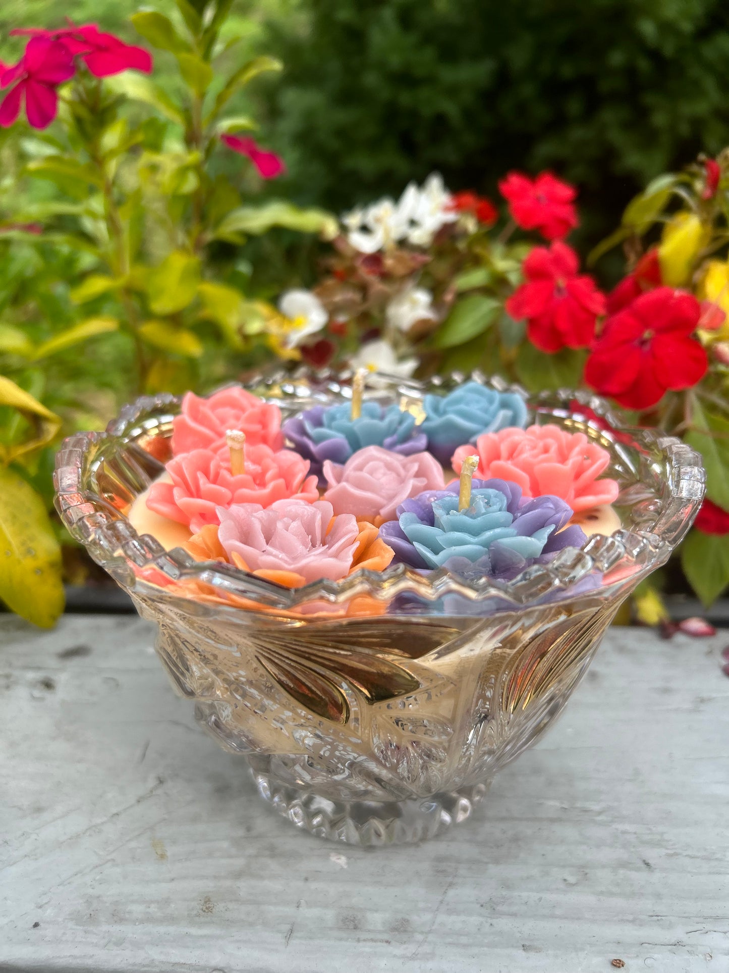 You Are my Beautiful Rose 18oz candle (rose & chamomile + rose petals) 1 of 1
