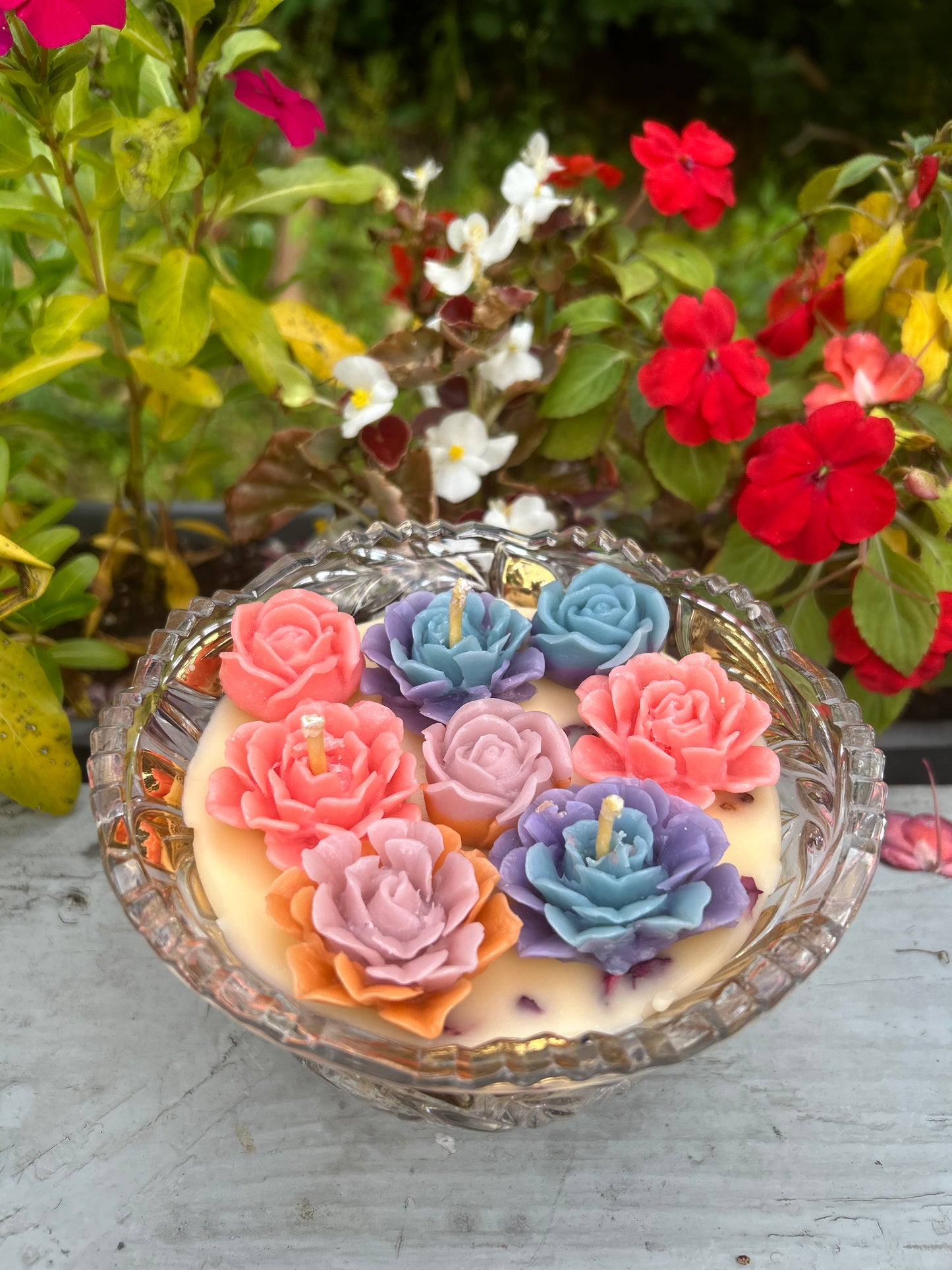 You Are my Beautiful Rose 18oz candle (rose & chamomile + rose petals) 1 of 1