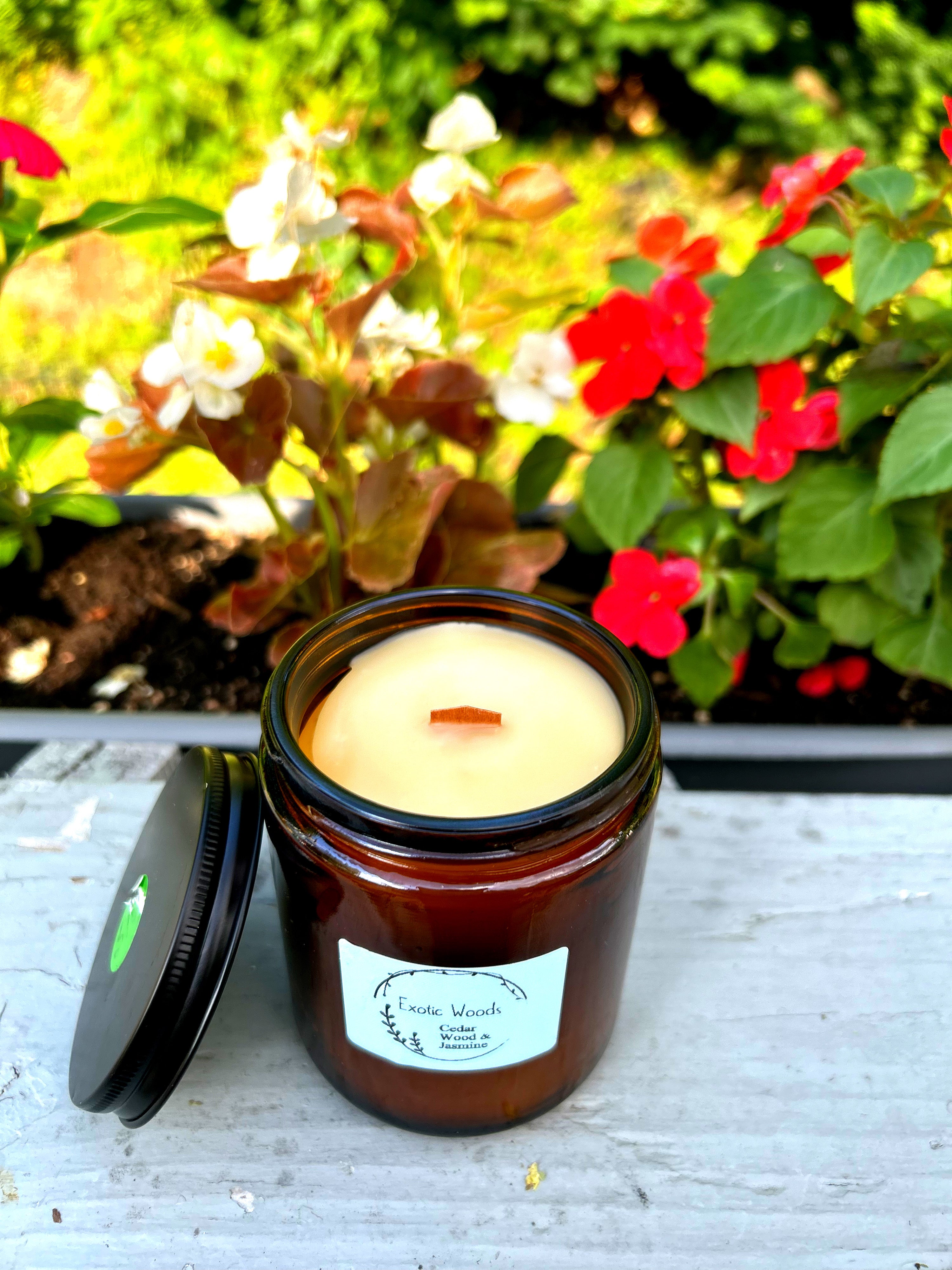 Exotic Woods (Jasmine & Cedar Wood ) 8oz Jar [MADE TO ORDER